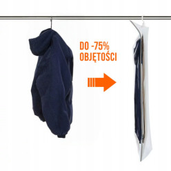 Set of 3 vacuum storage bags with hanger for clothes 70x145cm