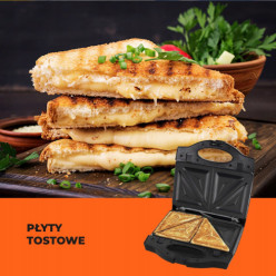 Sendvičový stroj na vaflé gril 3in1 700W čierny 26x24cm