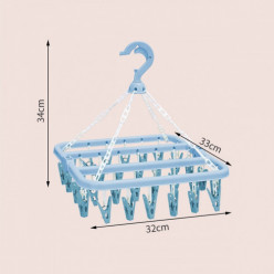Wieszak suszarka na skarpetki bieliznę 32 klipsy