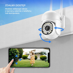 Caméra IP WiFi intelligente 1080p, motorisée, intérieur et extérieur