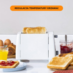 Toaster Sandwichtoaster für Toasts Sandwiches 600W weiß