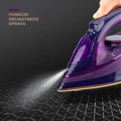 Cordless ceramic steam iron purple 2400W