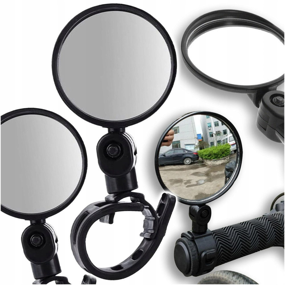 guidon vélo miroir réglable en caoutchouc 75mm 2pcs