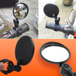 guidon vélo miroir réglable en caoutchouc 75mm 2pcs