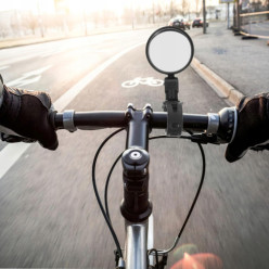 guidon vélo miroir réglable en caoutchouc 75mm 2pcs