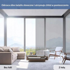 Self-adhesive one-way mirror film 300 x 50 cm
