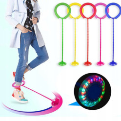 Hula obruč kotník skipping prsten LED skip koule modrá