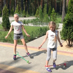 Hula obruč kotník skipping prsten LED skip koule modrá