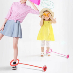 Hula obruč kotník skipping prsten LED skip koule žlutá