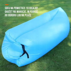 Beach lounger air sofa blue 220 x 70 cm