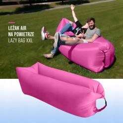 Leżak plażowy sofa różowy 220 x 70 cm