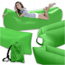 Leżak plażowy sofa zielony 220 x 70 cm