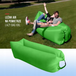 Leżak plażowy sofa zielony 220 x 70 cm