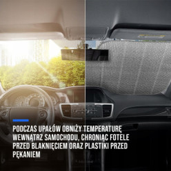 Slnečný odtieň automobilového čelného skla obojstranný 130 x 60 cm