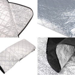 Pare-brise et protection solaire miroir 120 x 145 x 178 cm