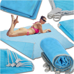 Tapis de plage 200 x 200 bleu