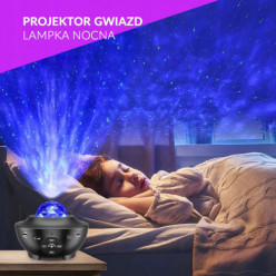 Projektor gwiazd LED obrotowy USB + pilot