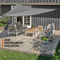 Triangular sun shade sail 4x4x4 grey