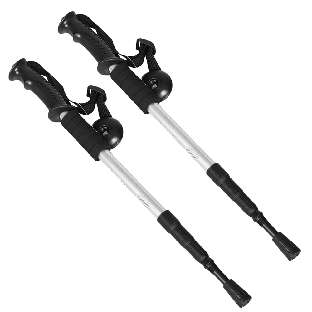 2x kijki trekkingowe do chodzenia Nordic Walking regulowane srebrne