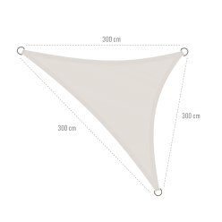 Żagiel przeciwsłoneczny trójkątny 3x3x3 beżowy