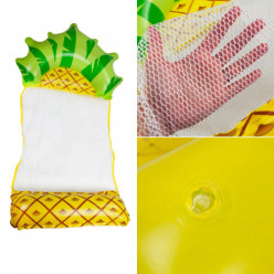 Vodní houpací síť nafukovací bazén plovák ananas 135x80 cm