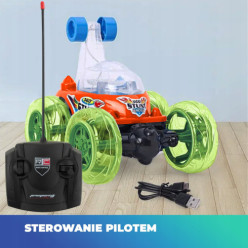 Twister dálkové ovládání kaskadérské auto + dálkové ovládání červené