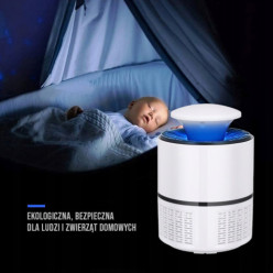 UV-Insektenvernichterlampe gegen Mücken Fliegen und andere Insekten USB weiß