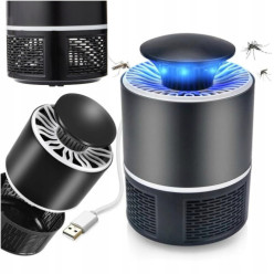 Lampe de tueur d'insectes UV pour les moustiques mouches et autres insectes USB noir