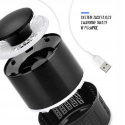 UV-Insektenvernichterlampe gegen Mücken Fliegen und andere Insekten USB schwarz