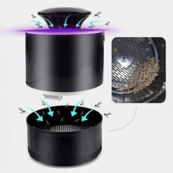 UV proti hmyzu zabijak lampa pre komáre muchy a iný hmyz USB čierny