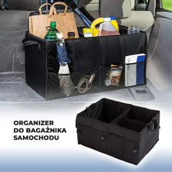 Organizátor autoboot veľké čierne 55x38x26 9 vrecká