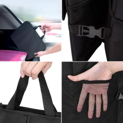 Kofferraum-Organizer fürs Auto groß schwarz 55x38x26 9 Fächer