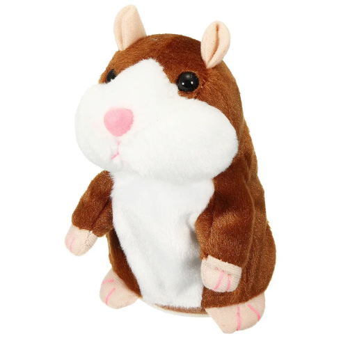 Interactive parlant mimiking chatterbox hamster brun