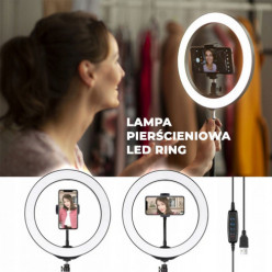 LED kruhové svetlo s trojkolkou 220cm USB 80W + diaľkový