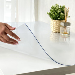 Tapis de table de protection en verre doux 2mm 200x90 cm