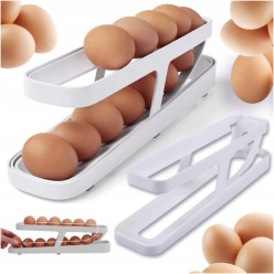 Eierregal für Kühlschrank Organizer für 14 Eier weiß