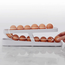 Eierregal für Kühlschrank Organizer für 14 Eier weiß