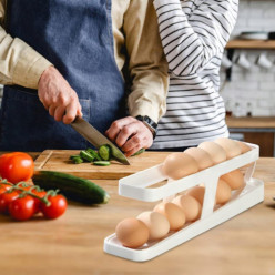 Organisateur de grille d'oeufs pour 14 œufs blancs