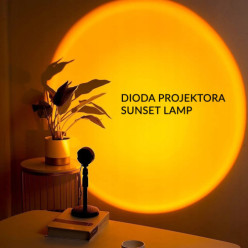 Lampka LED sunset RGB zachód słońca + pilot