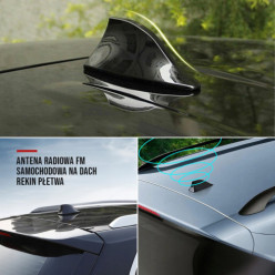 Car FM roof aerial shark fin black