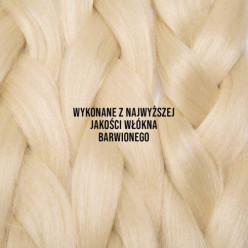 Włosy syntetyczne do warkoczyków doczepiane blond 120 cm