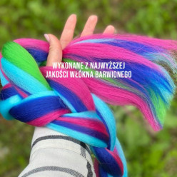 Synthetikhaar zum Flechten Haarverlängerung bunt 120 cm