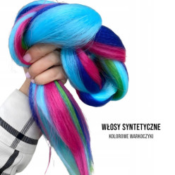 Syntetické pripináčiky v pletení vlasov sfarbené 120 cm