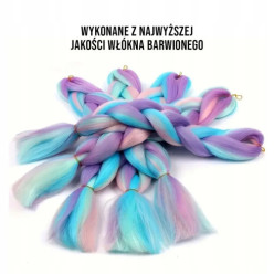 Syntetické pripináčiky v pletení vlasov viacfarebné 120 cm