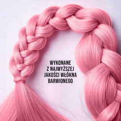 Synthetikhaar zum Flechten Haarverlängerung rosa 120 cm