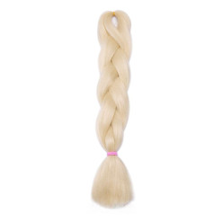 Synthétique clip-in cheveux tresses blonde 120 cm