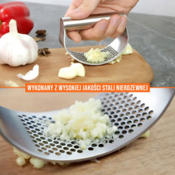 Garlic press manual steel crusher