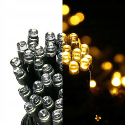 Vánoční strom světla 100 LED regulátor 8 režimů teplá bílá