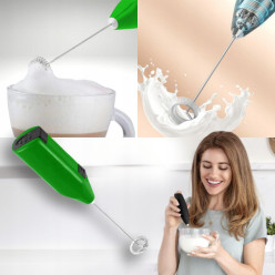 Electric milk frother green