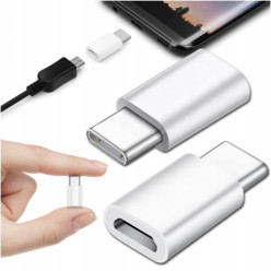 Przejściówka Micro USB na USB C 3.1 adapter nasadka biała